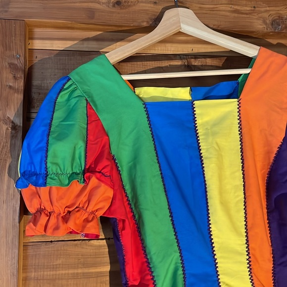Vintage Rainbow Squaredance Dress size S - Picture 2 of 6